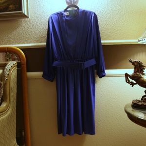 blue buckle dress